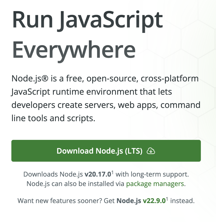 Install Node JS